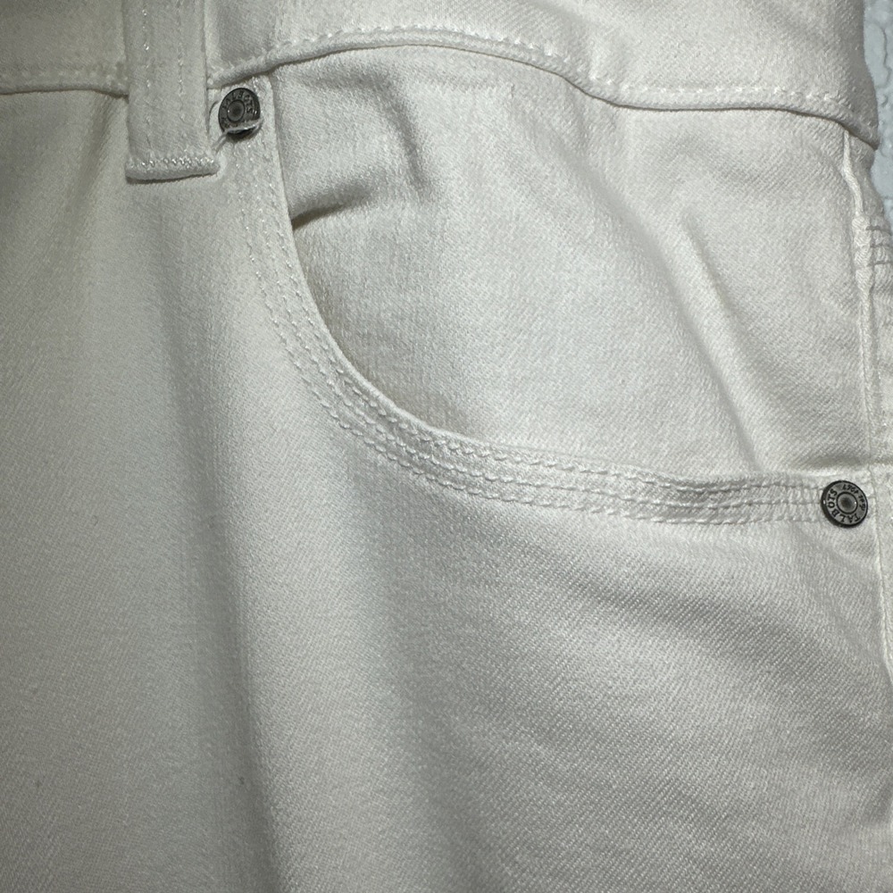 TALBOTS Flawless Five Pocket Woman Jeans Stretch Cotton Blend Denim White S22w - Picture 5 of 7